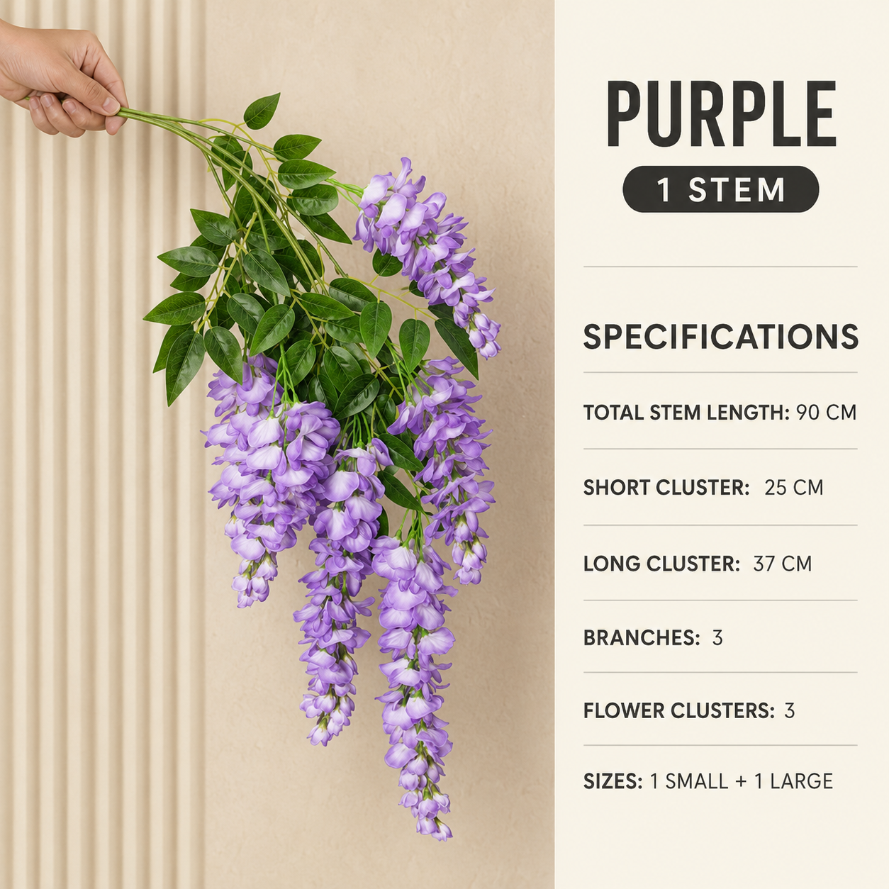 Hanging Artificial Wisteria Garland with Green Leaves | High-End Faux Silk Bean Flower Rattan Vine for Wedding Arches & Home Decor D089dd3e736448ea94b6b4b2010e7542