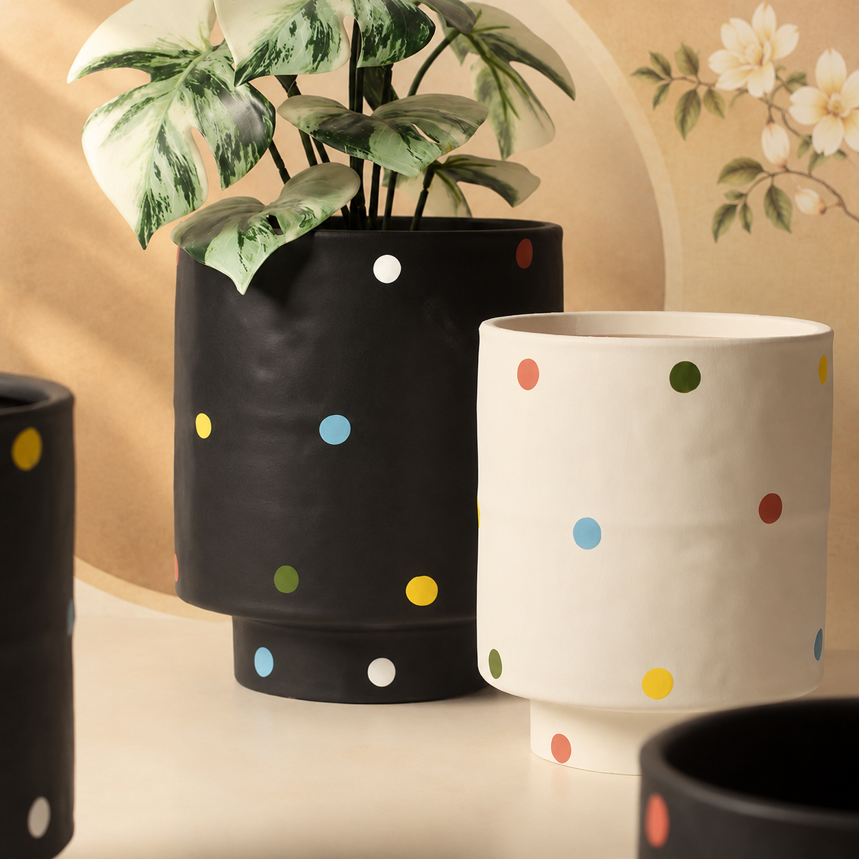 Spotted Ceramic Planter Pots E7196baa260347ca8eb0b4a400aad371